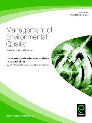 cover image of Management of Environmental Quality: An International Journal, Volume 20, Issue 4